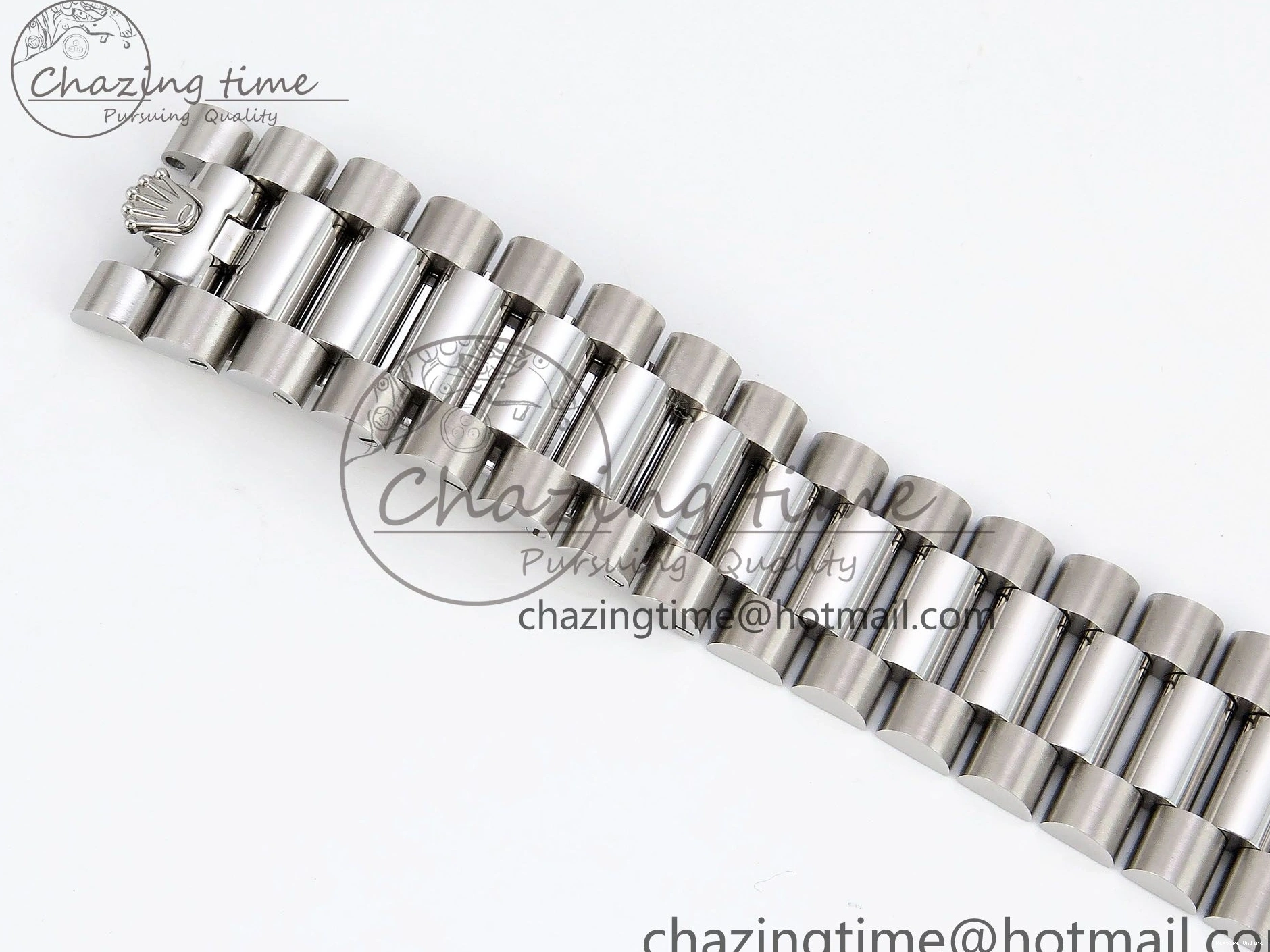 0213 Classic DayDate 40 SS JDF 904L Steel Black Roman Dial on President Bracelet VR3255 V3 (Gain Weight) 1434